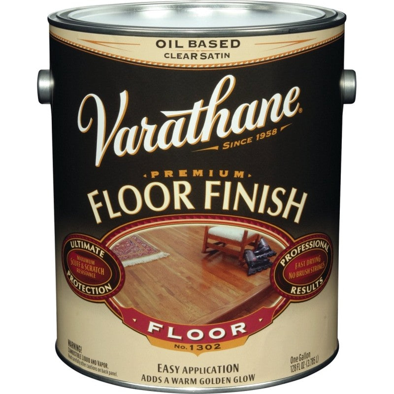 Varathane 214552 Premium Floor Finish Paint, Satin, Liquid, 1 gal, Can (Pack of 2)