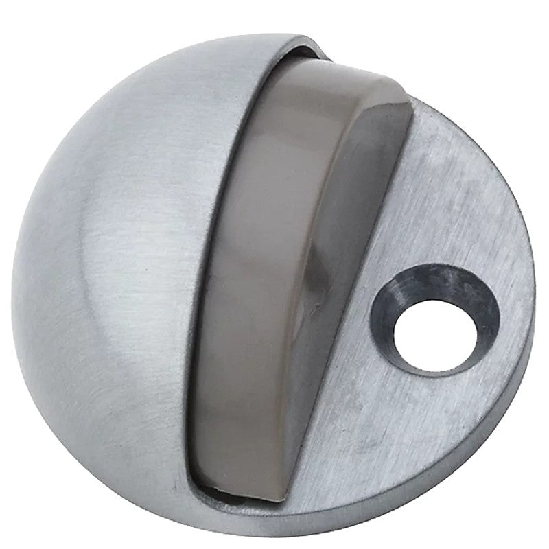 National Hardware N327-614 Door Stop, 1-25/32 in Dia Base, Aluminum/Zinc, Satin Chrome