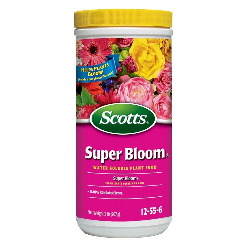 Scotts Super Bloom 110500 Water Soluble Plant Food, 2 lb Bottle, Solid, 12-55-6 N-P-K Ratio