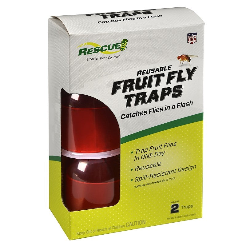 Rescue FFTR2-BB4 Reusable Fruit Fly Trap, Liquid, Pack
