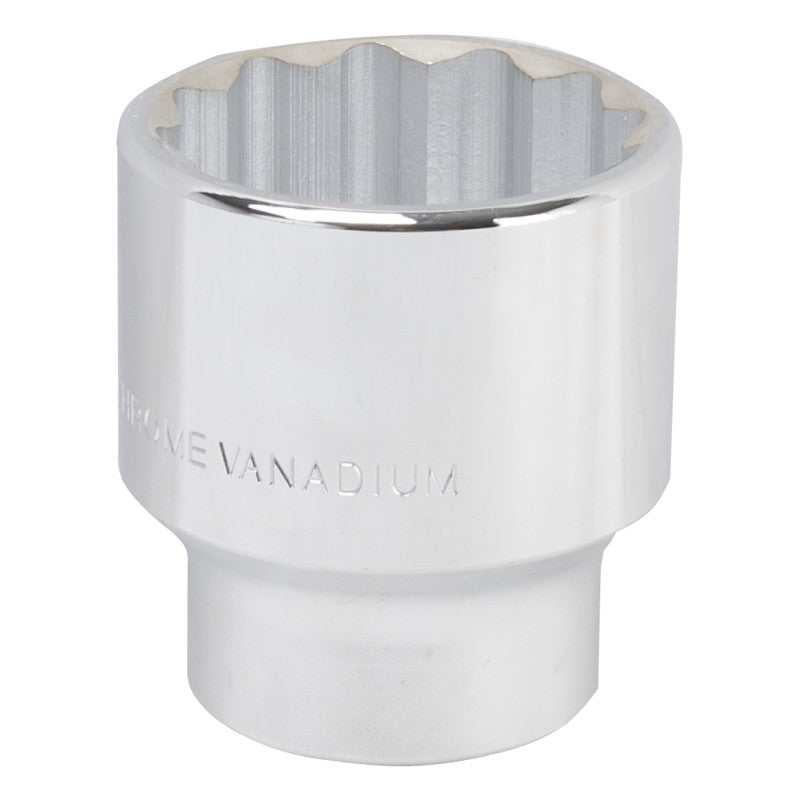 Vulcan MT-SM6048 Drive Socket, 48 mm Socket, 3/4 in Drive, 12-Point, Chrome Vanadium Steel, Chrome