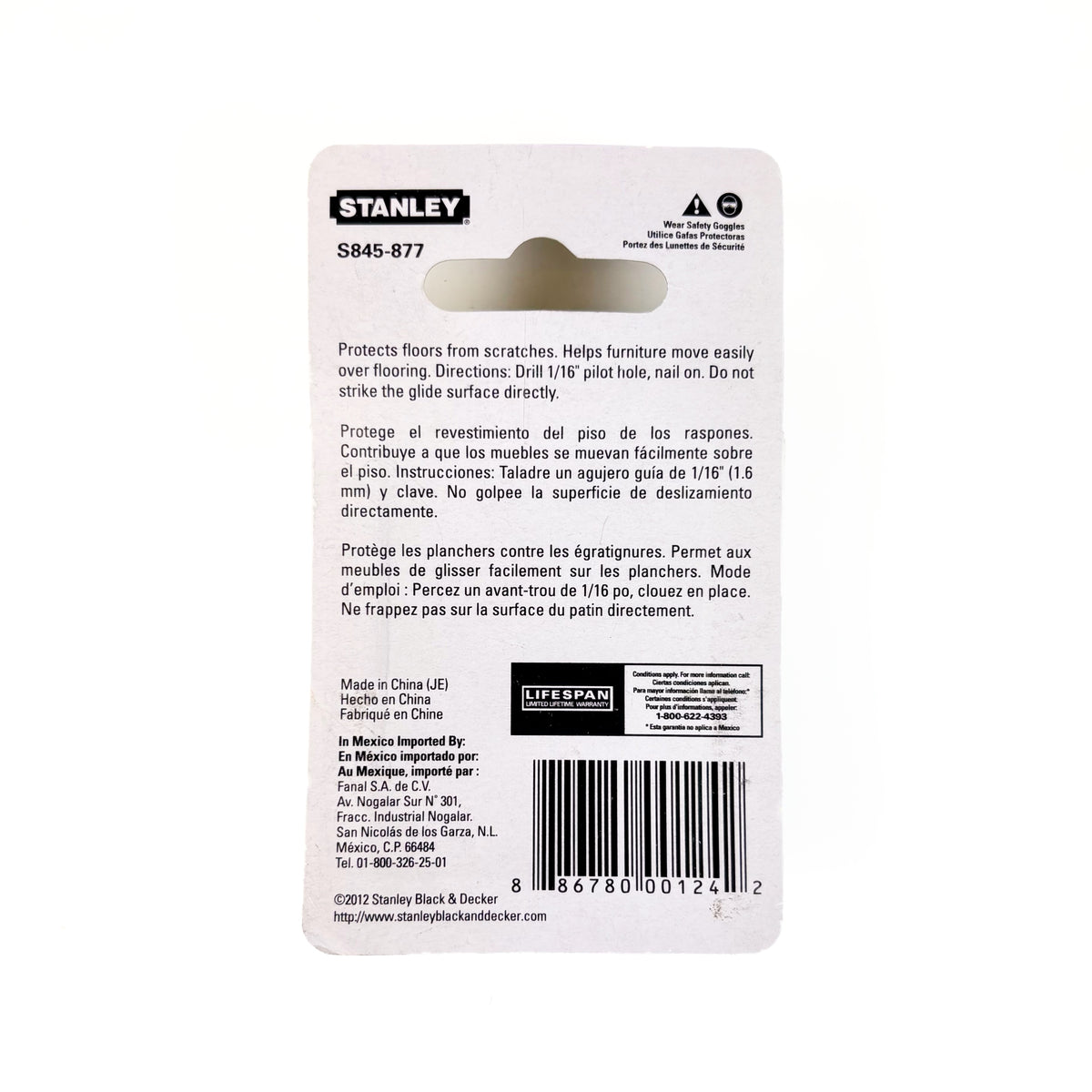 Nail On Carpeted Glides 1 Inch 4 Pack