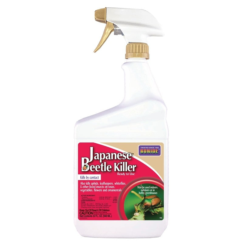 Bonide 196 Japanese Beetle Killer, Liquid, Spray Application, 1 qt Spray Bottle
