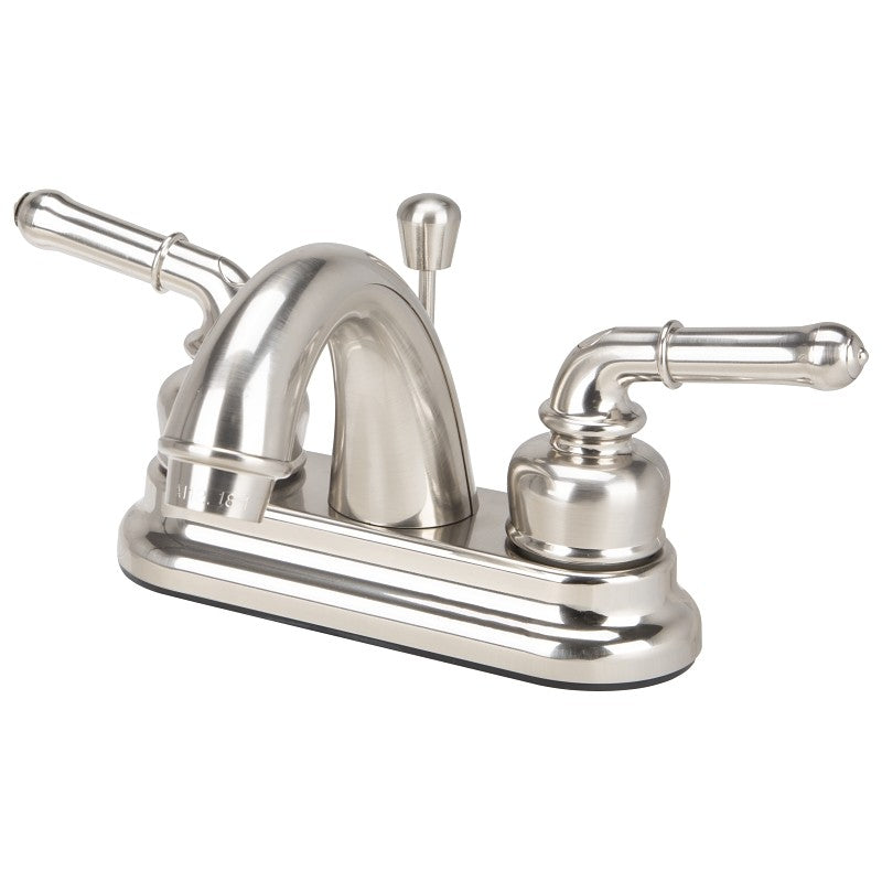 Boston Harbor JY-4233BN Lavatory Faucet, 1.5 gpm, 2-Handle, Brass, Nickel Plated, Lever Handle