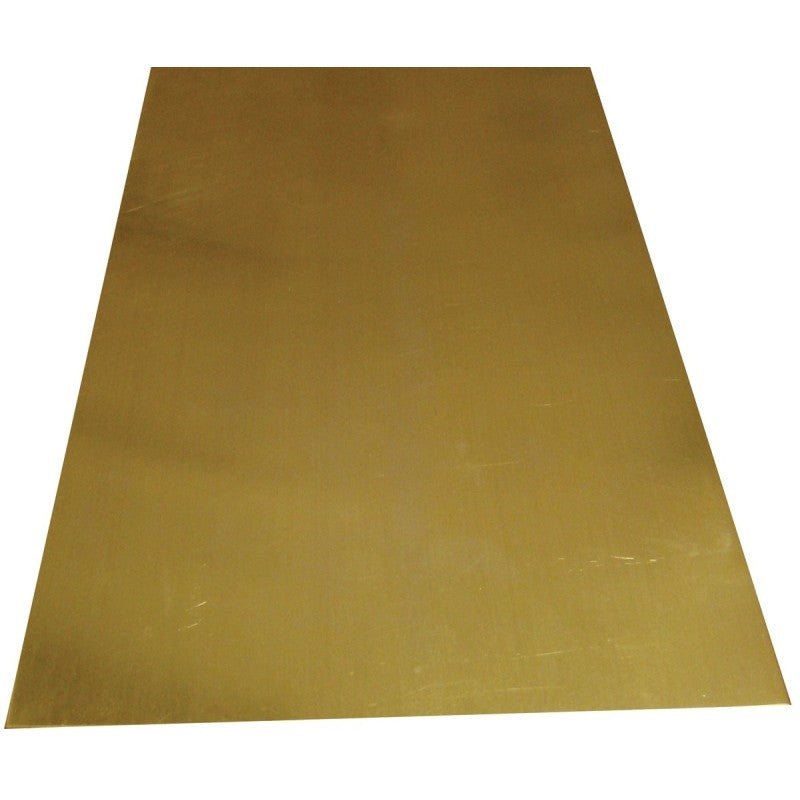 K & S 253 Decorative Metal Sheet, 20 ga Thick Material, 4 in W, 10 in L, Brass (Pack of 3)