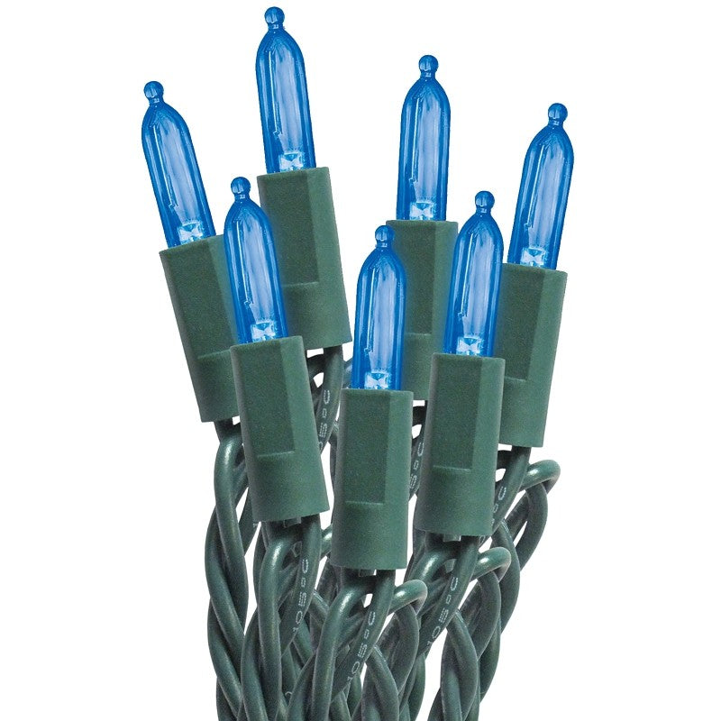 Sylvania 27554 Mini String Lights, 50-Lamp, C6, Blue, 20,000 hrs Average Life, 11 ft L