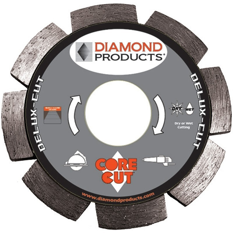 Diamond Products 21072 Circular Saw Blade, 4-1/2 in Dia, 7/8 in Arbor, Diamond Cutting Edge