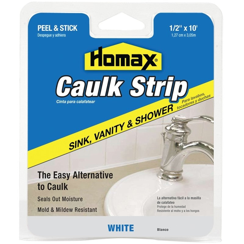 Homax 34038 Caulking Strip, White, 120 deg F