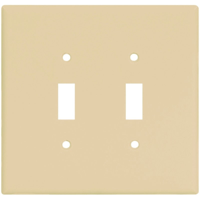 Eaton Wiring Devices 2149V-BOX Wallplate, 5-1/4 in L, 5.31 in W, 2 -Gang, Thermoset, Ivory (Pack of 10)