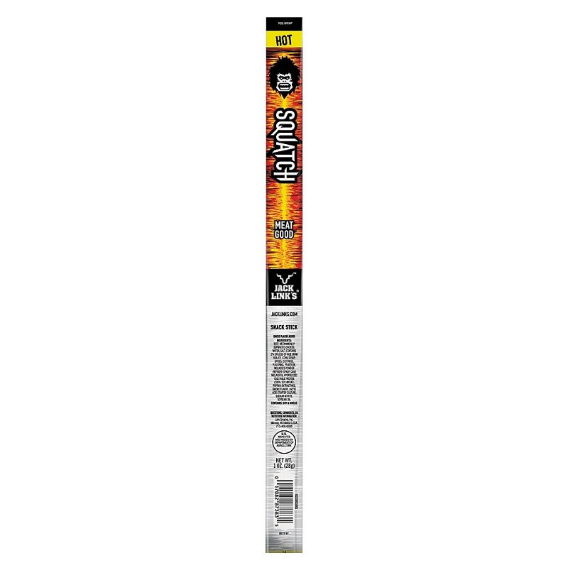 Jack Link's 10000012162 Squatch Snack, Stick, Hot, 1 oz (Pack of 20)