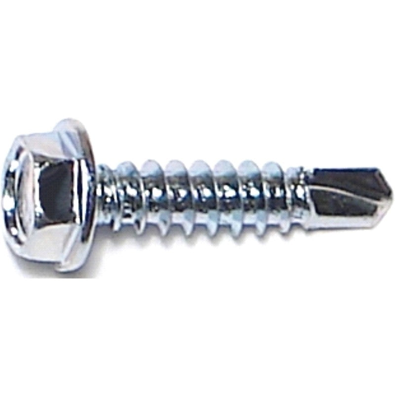Midwest Fastener 10276 Screw, #8 Thread, 3/4 in L, Hex, Socket Drive, Self-Drilling Point, Steel, Zinc