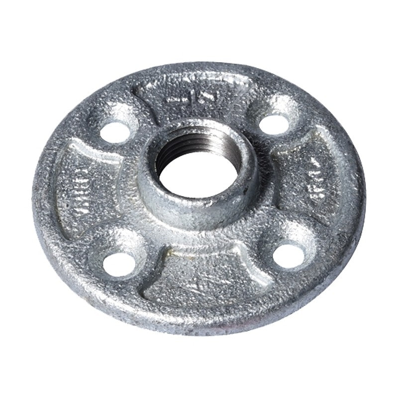 ProSource 27-1/2G Floor Flange, 1/2 in, 3 in Dia Flange, FIP, 4-Bolt Hole, 0.28 in, 7 mm in (mm) Dia Bolt Hole