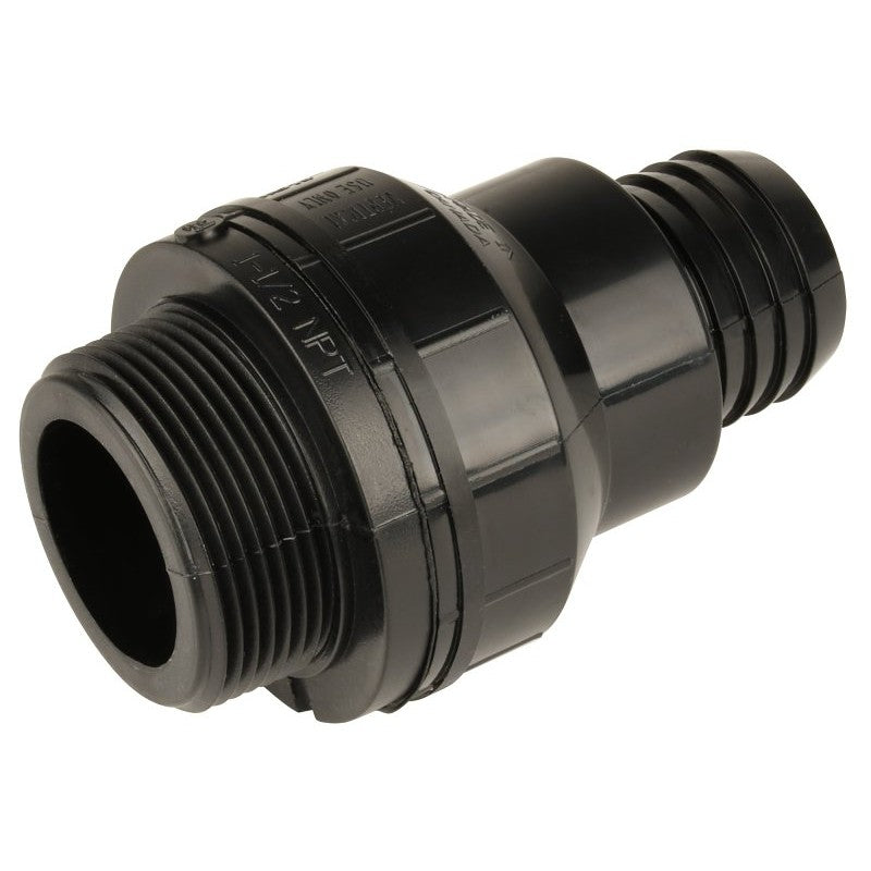 Water Source SPC-250 Inline Sump Check Valve, 1-1/2 in, MNPT, PVC Body