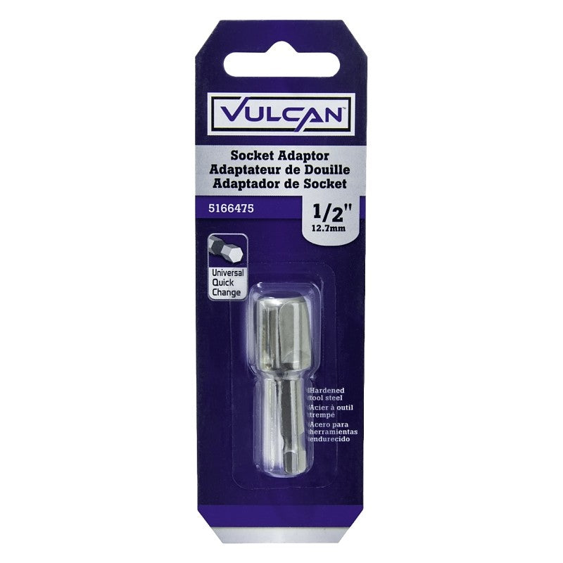 Vulcan 440911OR Socket Adapter, 1/2 in Drive, 2 in L, Hardened Steel