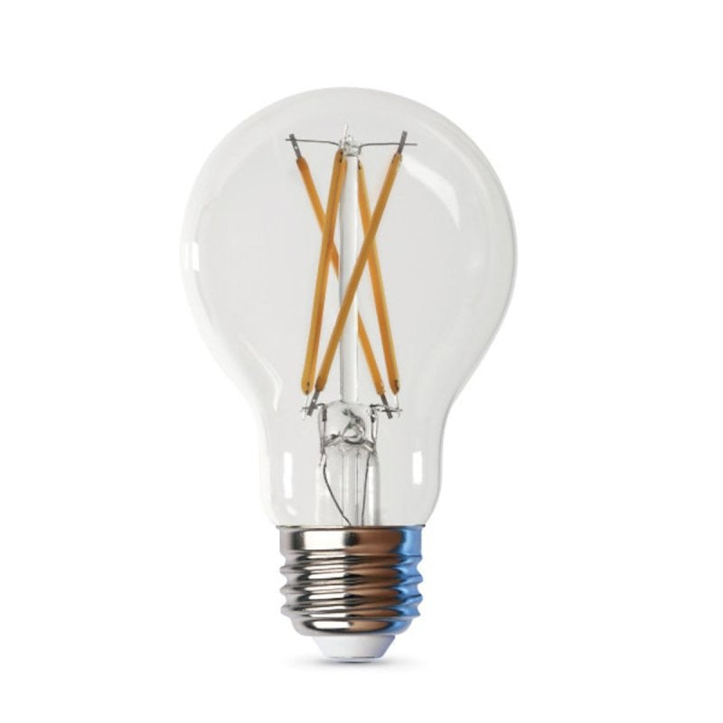 Feit Electric A1960CL950CA/FIL/4 Filament LED Light Bulb, A19 Lamp, 60 W Equivalent, E26 Medium Lamp Base, Dimmable