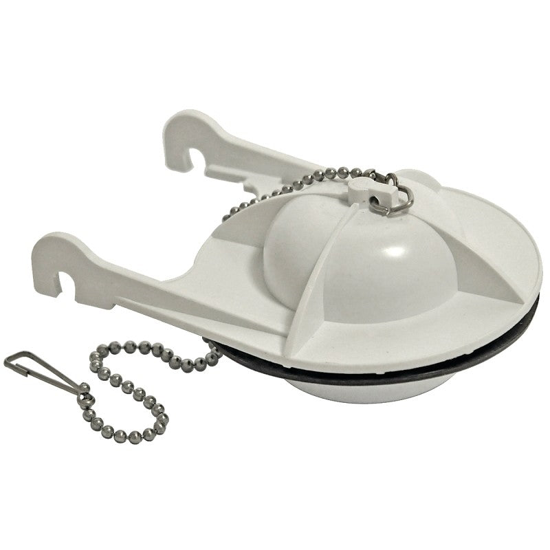 Danco 10764 Toilet Tank Flapper, Plastic, White, For: American Standard Cadet 3 Toilets