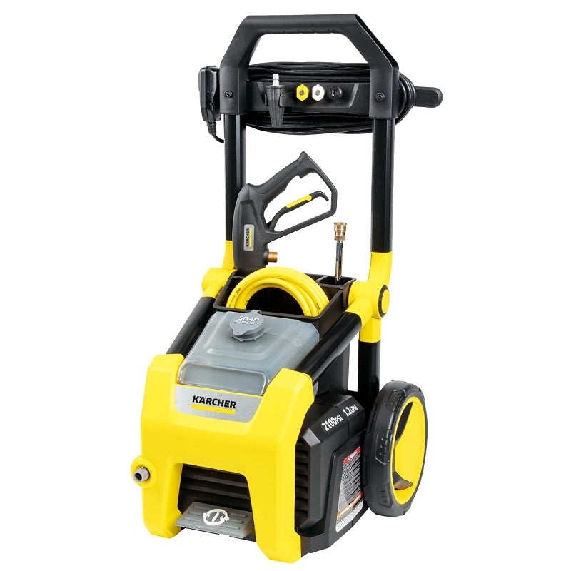 Karcher K2100PS 1.106-220.0 Pressure Washer, 1-Phase, 13 A, 120 V, Axial Cam Pump, 2100 psi Operating, 1.2 gpm