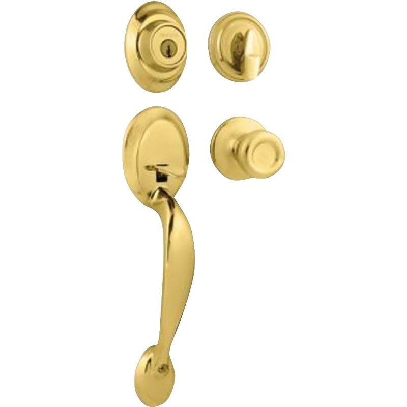 Kwikset 687 DAXT 3 SMT CP Combination Lockset, Knob, Lever Interior Handle, Reversible, Tylo Knob Handle, Dakota Design