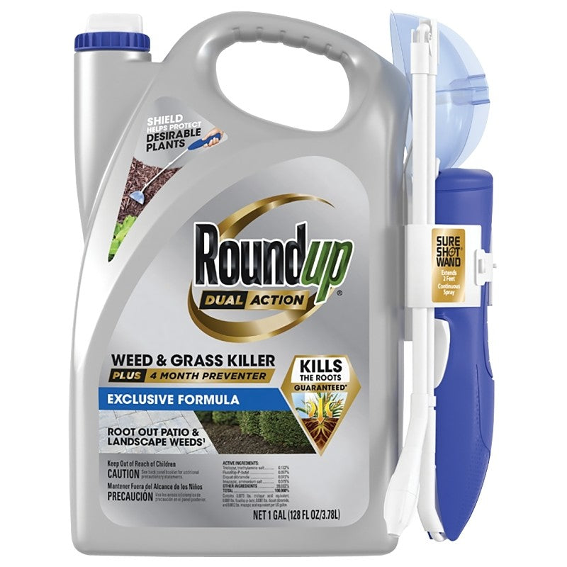 Roundup 5378304 Ready-to-Use Weed and Grass Killer, Liquid, 1 gal