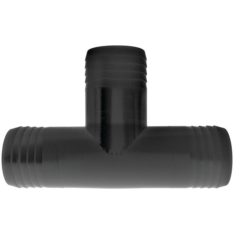 Green Leaf T14P Hose Adapter Tee, 1/4 in, Hose Barb, Polypropylene, Black (Pack of 5)