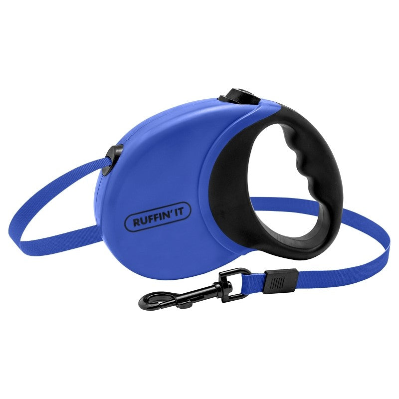 Ruffin'It 98627 Retractable Leash, 16 ft L, Blue/Red, L (Pack of 6)