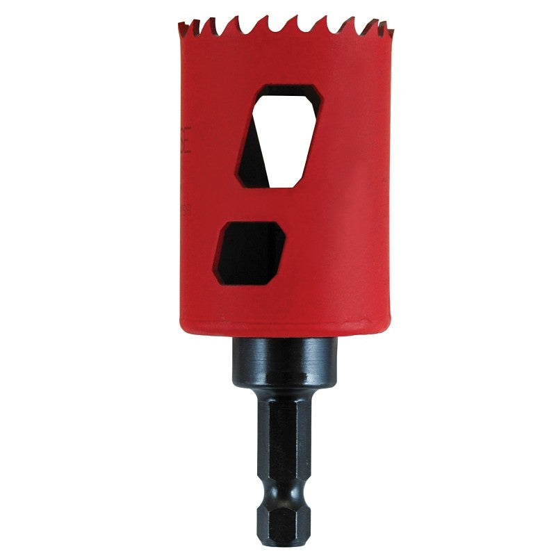 Morse MHSA28C Hole Saw, 1-3/4 in Dia, 1-15/16 in D Cutting, 3/8 in Arbor, 4/6 TPI, HSS Cutting Edge