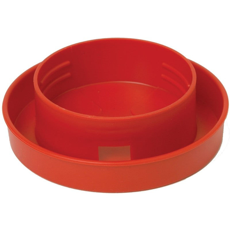 Little Giant 730 Poultry Waterer Base, 4 in Dia, 1-1/4 in H, 1 qt Capacity, Polystyrene, Red (Pack of 12)