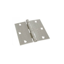 Door Hinges 3-1/2 Inch Square Corner Satin Nickel 2 Pack (POS)