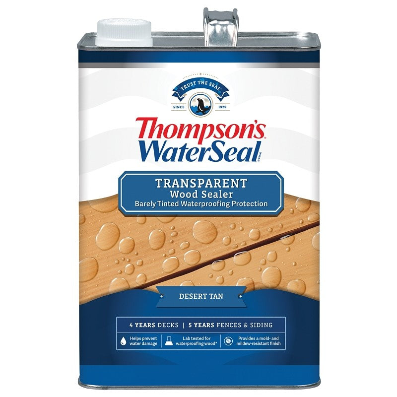 Thompson's WaterSeal TH.091701-16 Wood Sealer, Transparent, Desert Tan, 1 gal (Pack of 4)