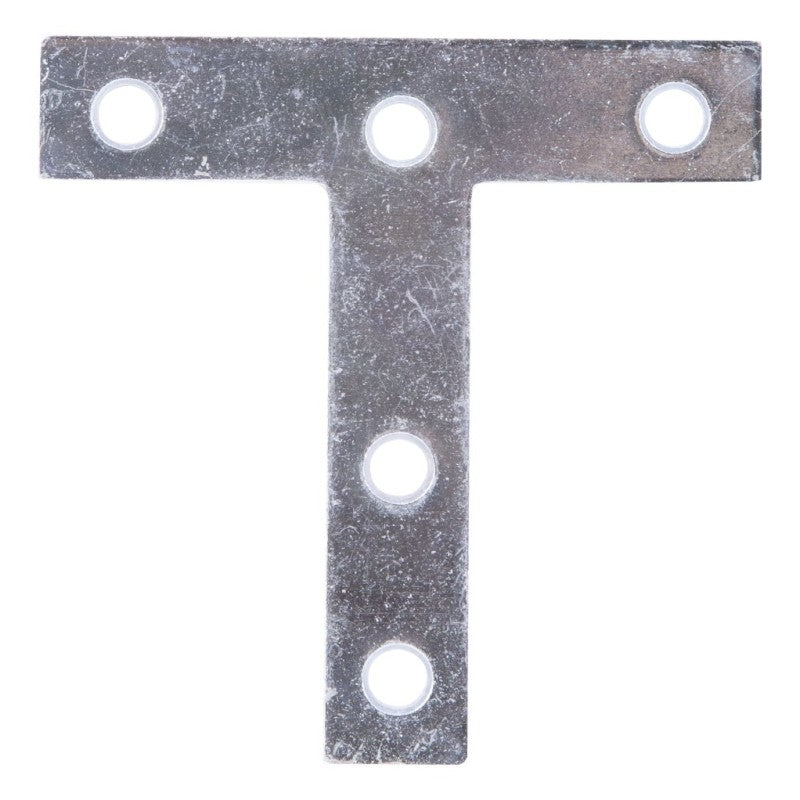 ProSource 22529ZCL T-Plate, 3 in L, 3 in W, 2 mm Thick, Steel, Zinc (Pack of 20)