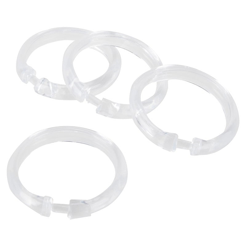 Simple Spaces SD-ORING-C3L Shower Curtain Ring, Plastic, Clear, 1 cm W, 2-1/2 in H