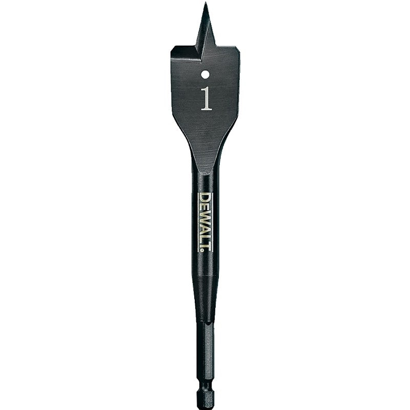 DEWALT DW1582 Spade Drill Bit, 1 in Dia, 6 in OAL, 1/4 in Dia Shank, Hex Shank