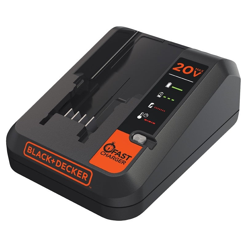 Black+Decker BDCAC202B Fast Charger, 20 V Input, 1.5 Ah, <=45 min Charge, Battery Included: No