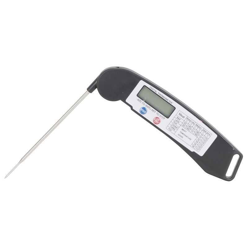 Omaha BBQ-37248 Thermometer, 1/8 in W Blade, Stainless Steel Blade, Plastic case, Stainless Steel Probe Needle, 6 in OAL
