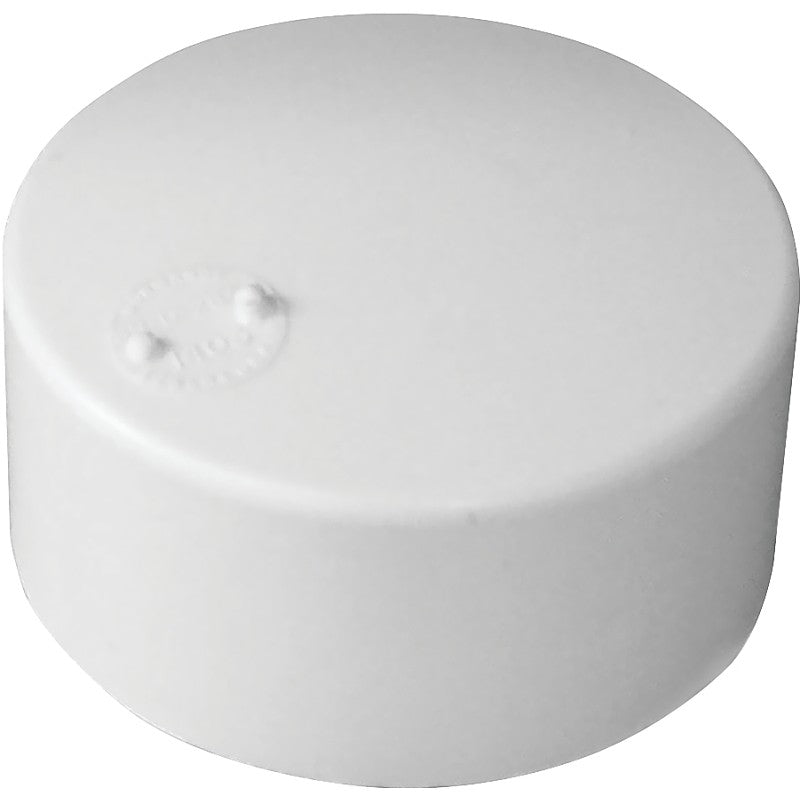 IPEX 414263BC Sewer Pipe Cap, 3 in, Hub, PVC, White