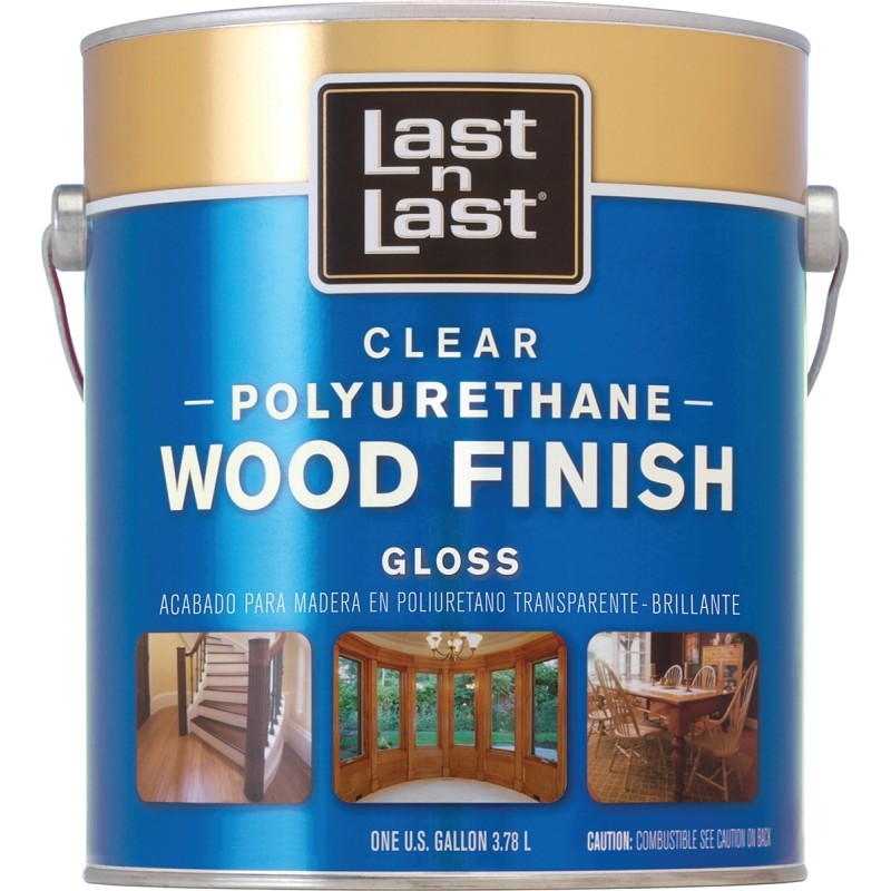 Last n Last 53501 Polyurethane Wood Finish, Gloss, Liquid, Clear, 1 gal, Can (Pack of 4)