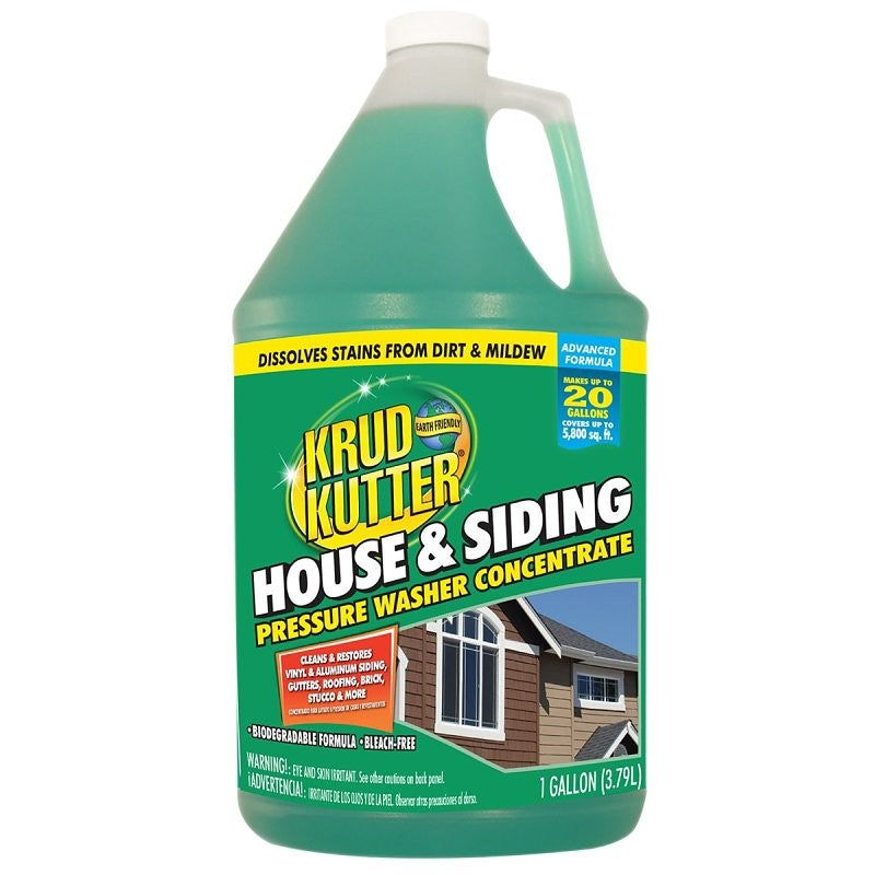 Krud Kutter Advanced Formula 385464 House and Siding Pressure Washer Concentrate, Liquid, 1 gal Bottle (Pack of 4)
