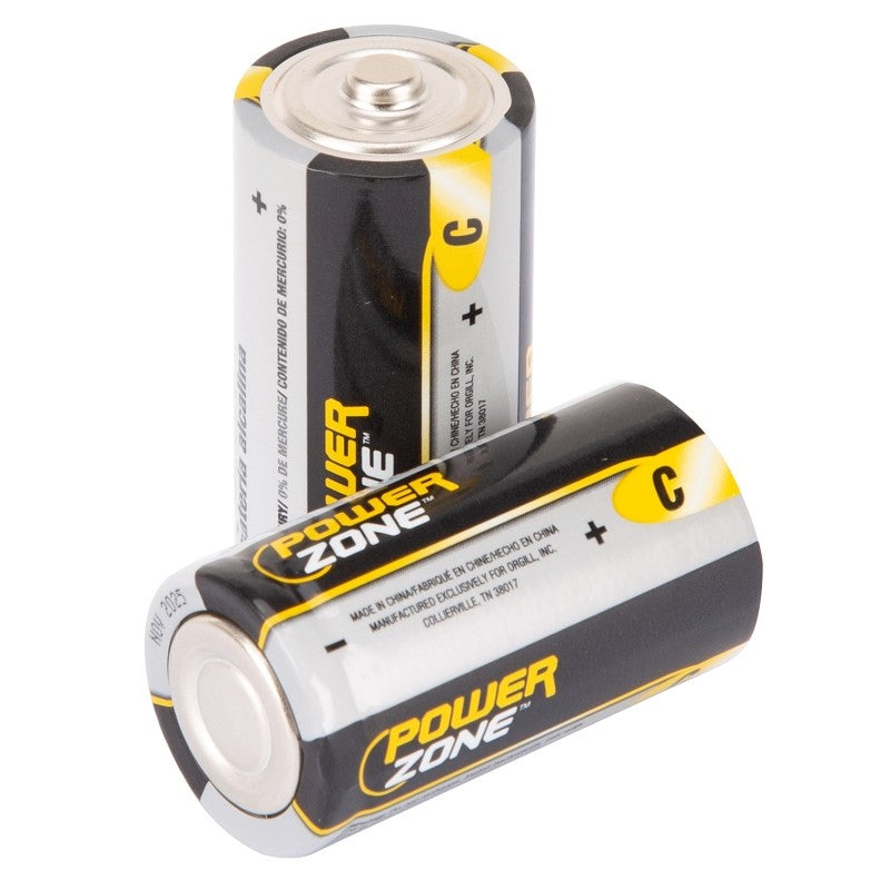 PowerZone LR14-2P-DB Battery, 1.5 V Battery, C Battery, Zinc, Manganese Dioxide, and Potassium Hydroxide (Pack of 12)
