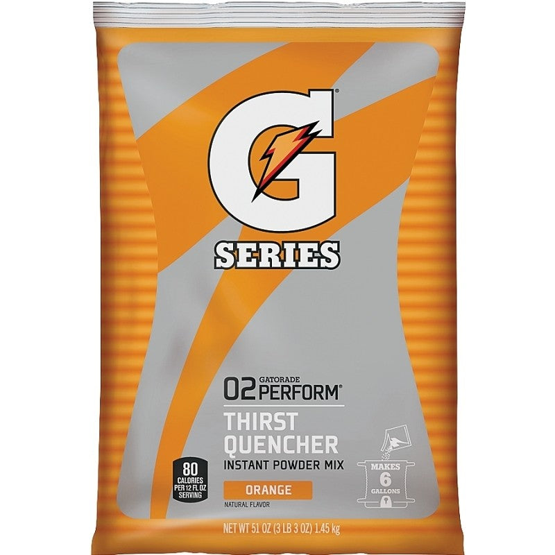 Gatorade 03968 Thirst Quencher Instant Powder Sports Drink Mix, Powder, Orange Flavor, 51 oz Pack (Pack of 14)
