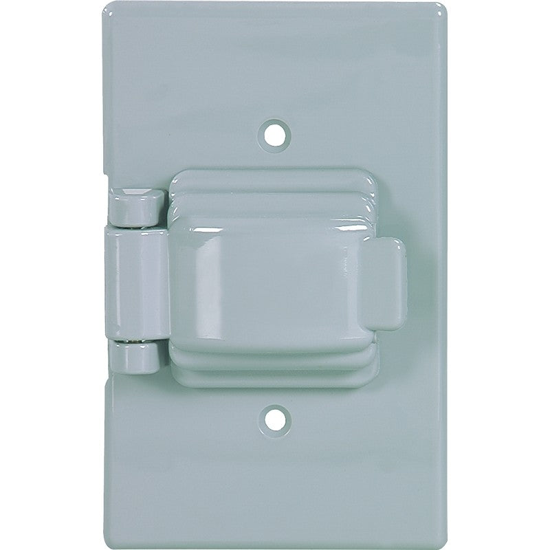 Eaton Wiring Devices S1961 Cover, 4-9/16 in L, 2-7/8 in W, Rectangular, 1-Gang, Thermoplastic, Gray