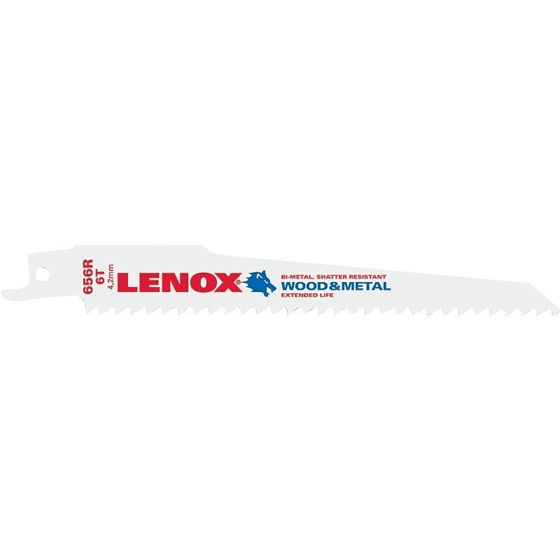 Lenox 20573S656R Reciprocating Saw Blade, Applicable Materials: Ferrous/Non-Ferrous Metal, Nail-Embedded Wood, 3/4 in W