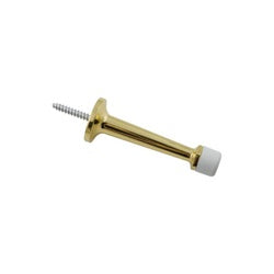 Heavy Duty Cast Solid Brass Cylinder Door Stop Bright Brass (POS)