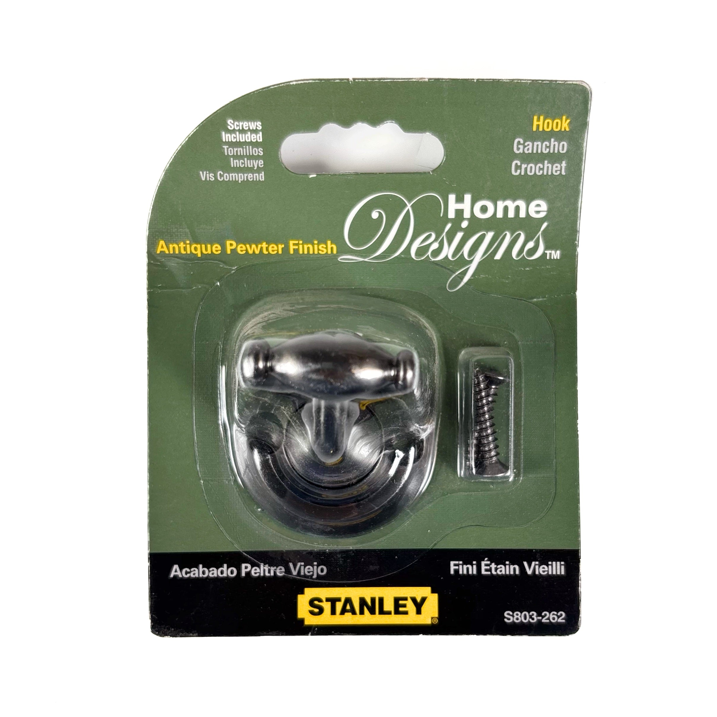 Franklin 2 Inch Angled Single Robe Hook Antique Pewter (POS)