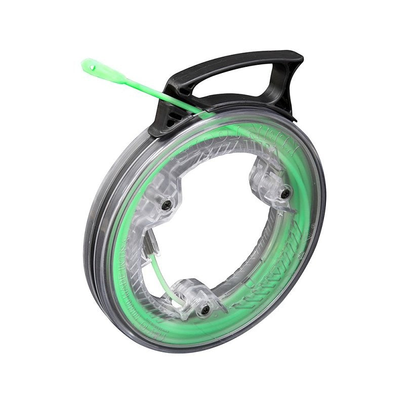 Klein Tools 50550 Glow-in-the-Dark Fish Tape, 0.153 in Tape, 20 ft L Tape, Fiberglass Tape, Clear/White Case