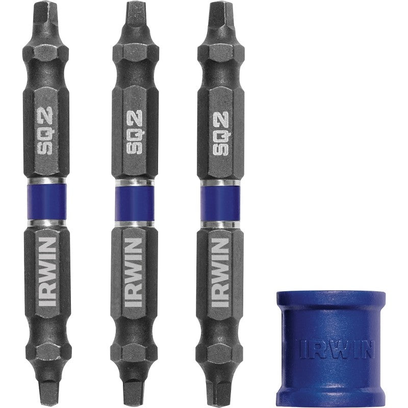 Irwin IWAF32DESQ23 Insert Bit, 2 in Drive, Square Drive, 1/4 in Shank, Hex Shank, 2-1/2 in L, Steel