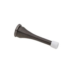 Heavy Duty Spring Door Stops 3 Inch Pewter 2 Pack