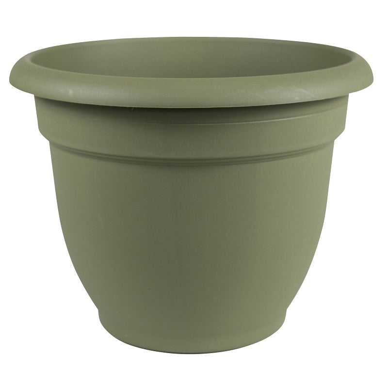 Bloem 20-56408 Planter, 8 in Dia, 7 in H, 8-3/4 in W, Round, Plastic, Living Green (Pack of 10)