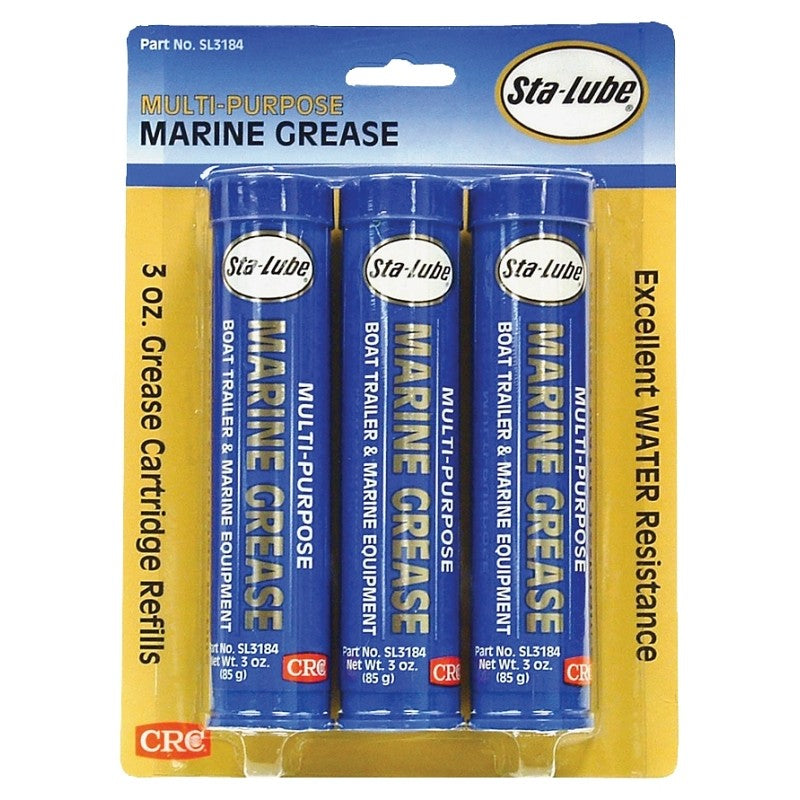Sta-Lube SL3184 Marine Grease, 3 oz Cartridge, Blue