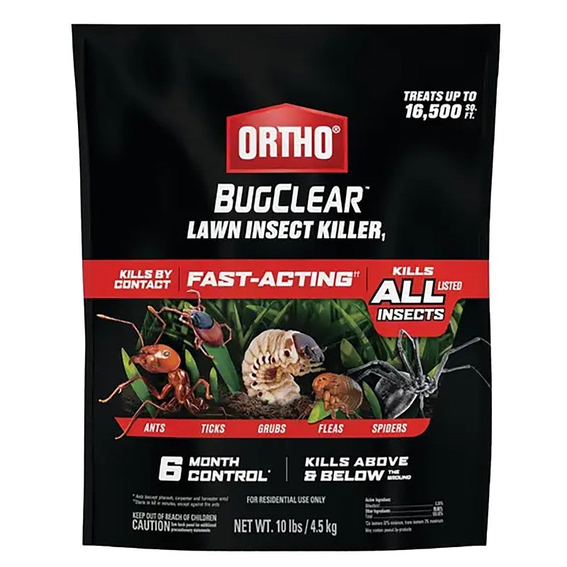 Ortho BugClear 0425310 Insect Killer, Granular, Flower Beds, Home Perimeter, Lawn, Ornamentals, Vegetable Gardens Bag