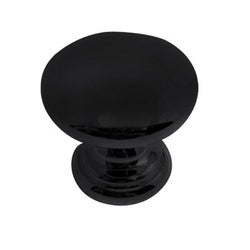 Laurey Summerland Series 12120 Cabinet Knob with Ring Base, 1 in Projection, Zinc, Matte Black